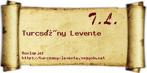 Turcsány Levente névjegykártya